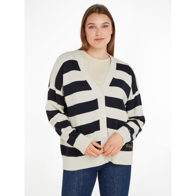 An image of the Tommy Hilfiger Stripe Cardigan