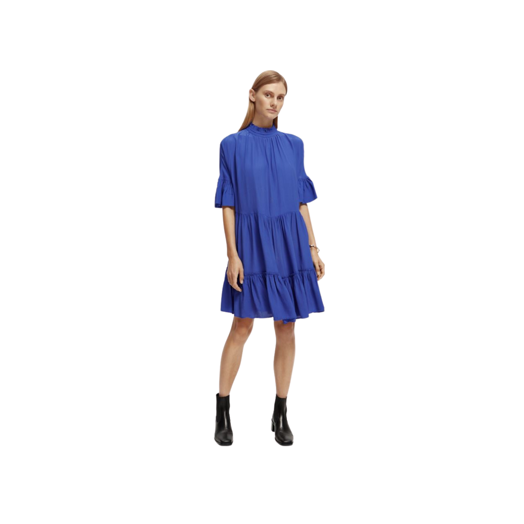 An image of the Scotch & Soda Short Dress Ruffle Sleeve