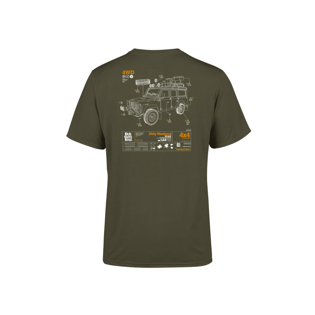 An image of the Old Guys Rule 'Dirty Weekend' T-Shirt