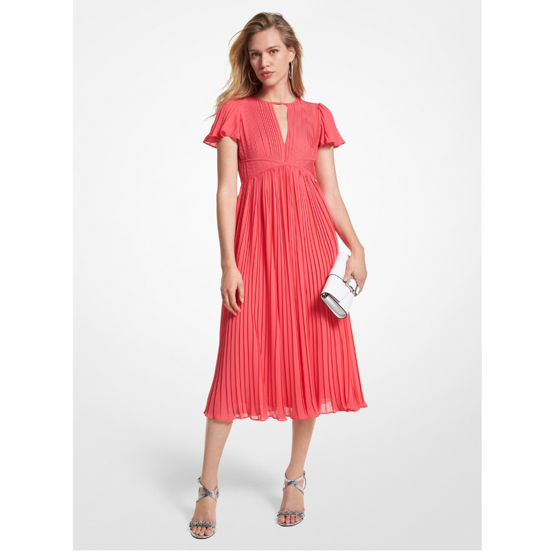 An image of the Michael Kors Pleated Midi Dress
