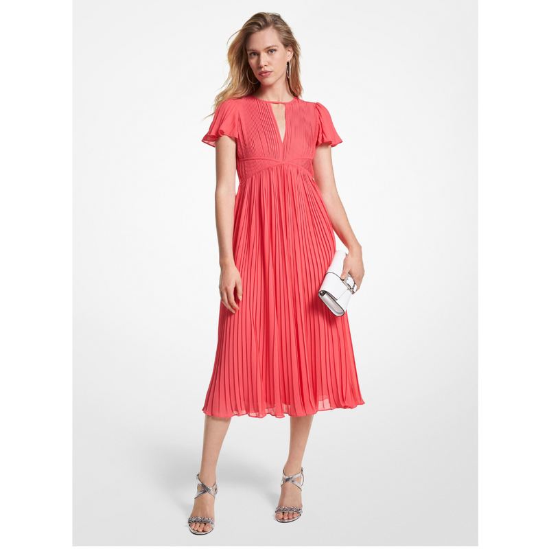 Pleated Midi Dress