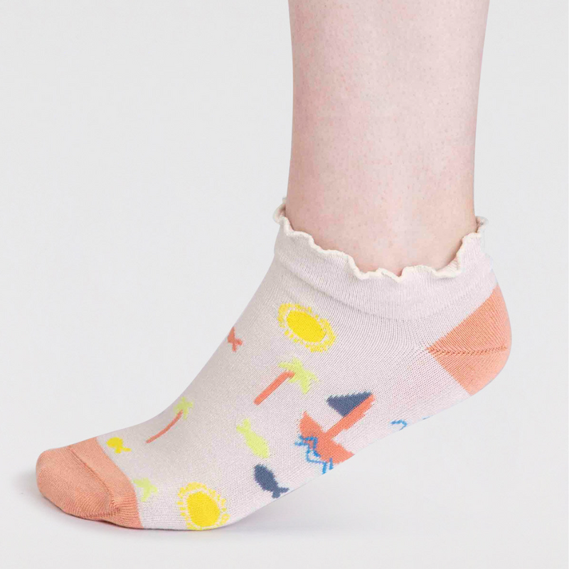 An image of the Thought Maron Bamboo Sailing Trainer Socks