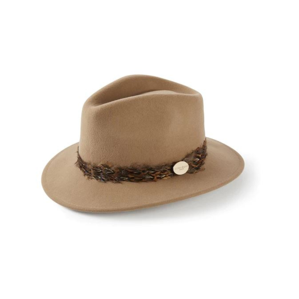 An image of the Hicks & Brown Suffolk Pheasant Feather Wrap Fedora