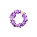 An image of the By Eloise Gold Heart Silk Scrunchie
