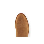 Fairfax & Favor Rockingham Boot. A pair of ankle boots with heel, suede outer, Fairfax & Favor logo. This boot is in the colour Tan.