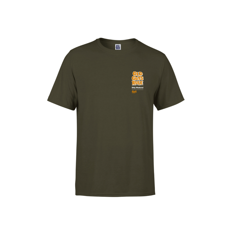 An image of the Old Guys Rule 'Dirty Weekend' T-Shirt