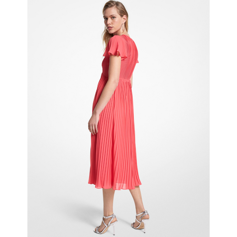 An image of the Michael Kors Pleated Midi Dress