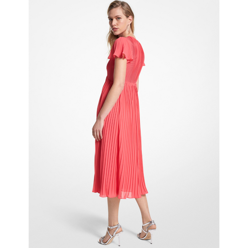 Pleated Midi Dress