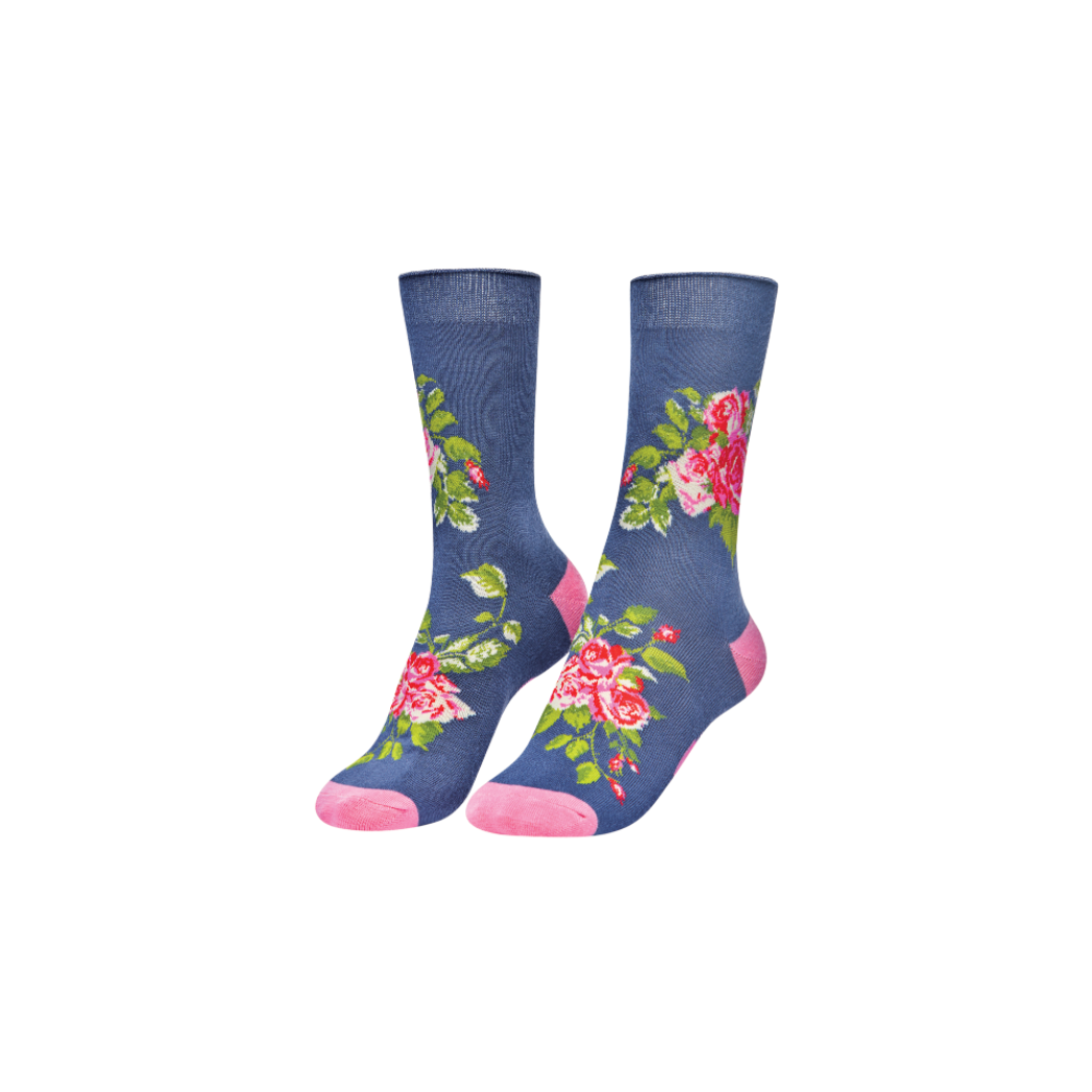 An image of the Powder Floral Vines Ankle Socks