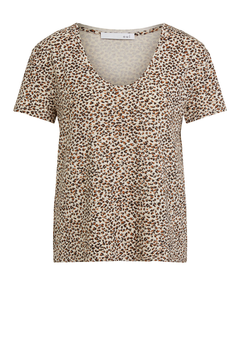 An image of the Oui Leopard Print T-Shirt
