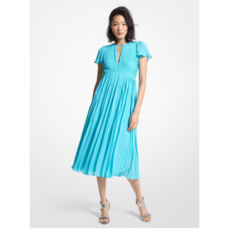 Pleated Midi Dress