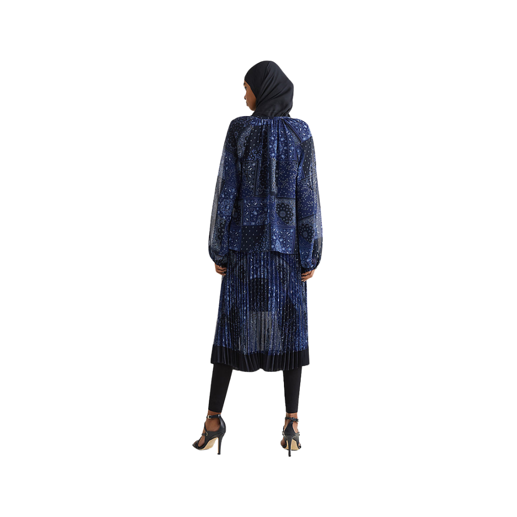 An image of the Tommy Hilfiger Paisley Pleat Skirt