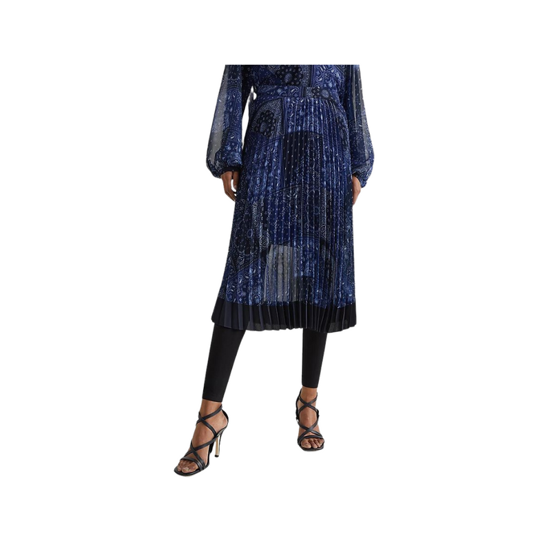 An image of the Tommy Hilfiger Paisley Pleat Skirt