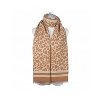 An image of the Park Lane Animal Print Scarf