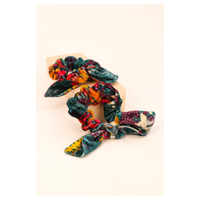 An image of the Powder Velvet Scrunchies