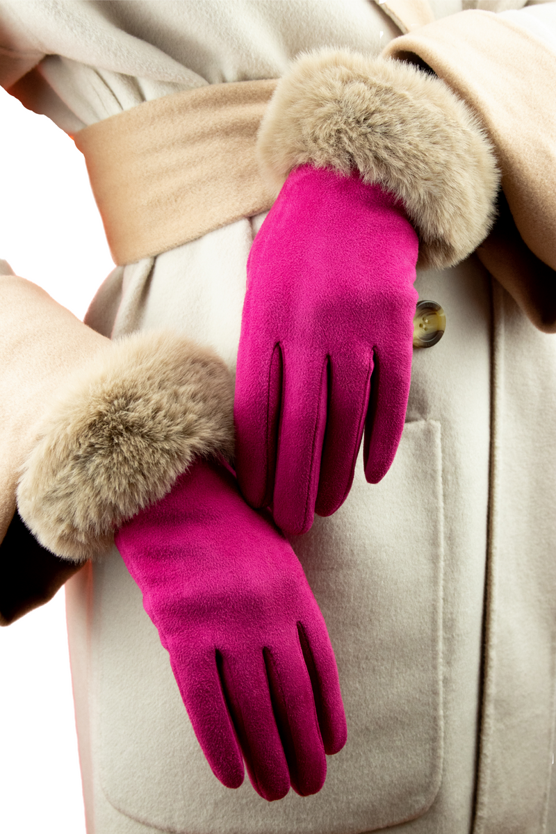An image of the Powder Bettina Faux Suede Gloves