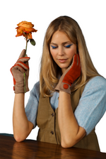 An image of the Powder Darcy Faux Suede Glove