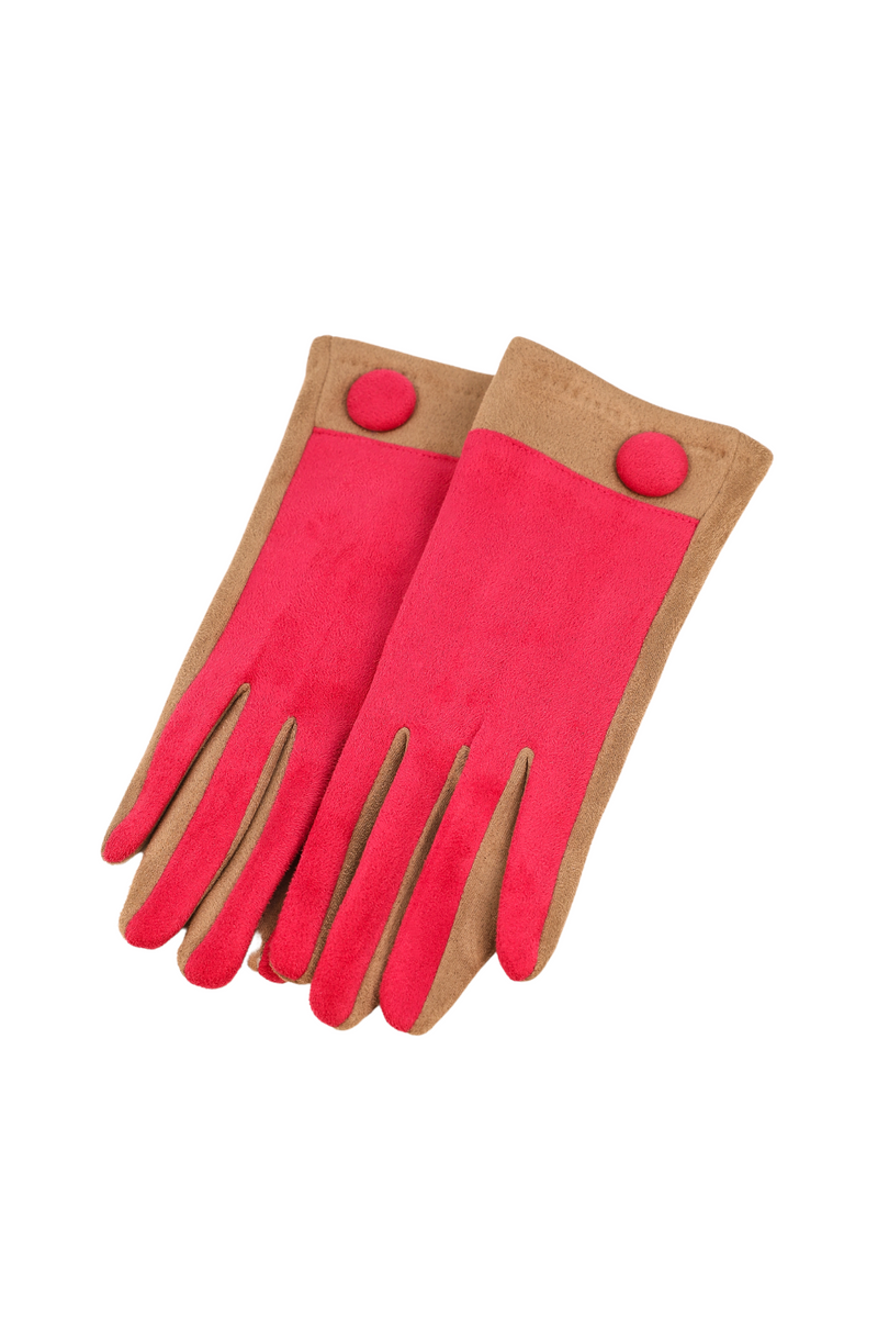 An image of the Powder Darcy Faux Suede Glove