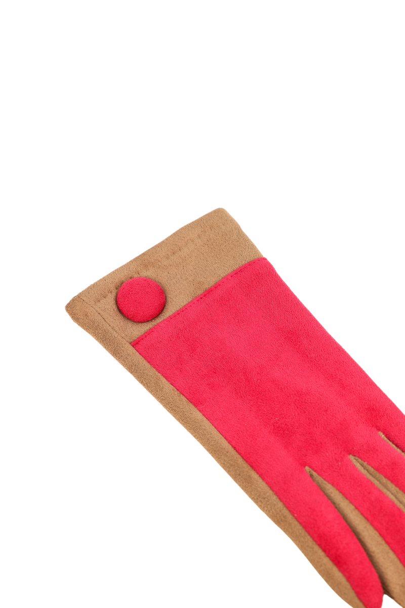 An image of the Powder Darcy Faux Suede Glove