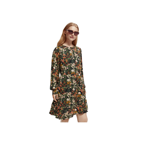 An image of the Scotch & Soda Ruffle Hem Mini Dress