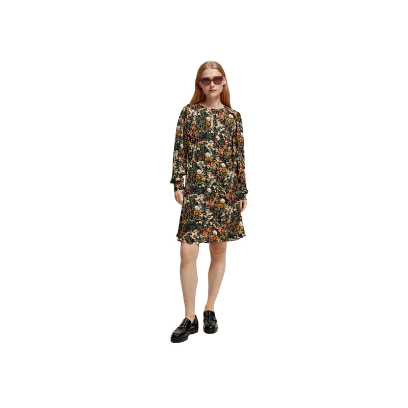 An image of the Scotch & Soda Ruffle Hem Mini Dress