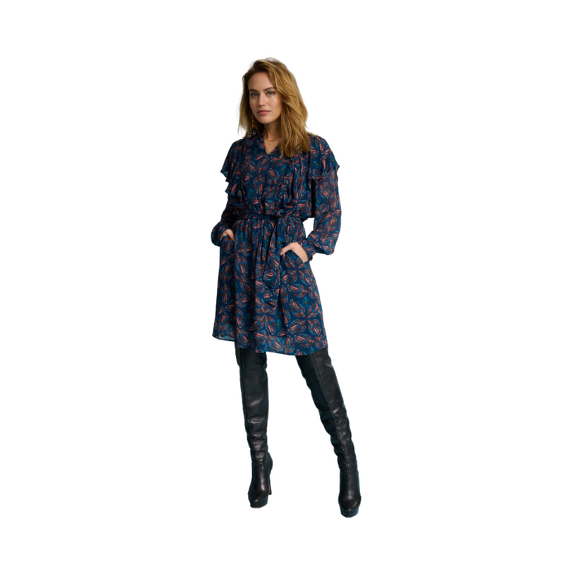 An image of the POM Amsterdam Mythical Birds Dress