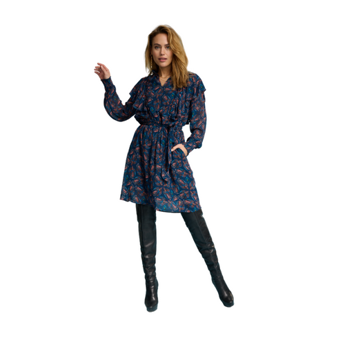 An image of the POM Amsterdam Mythical Birds Dress