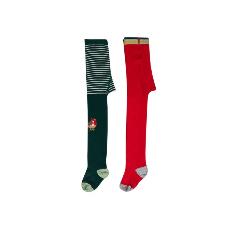 An image of the Frugi Norah 2 Pack Tights