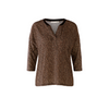 An image of the Oui 3/4 Sleeve Animal Print Blouse