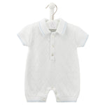 An image of the Dandelion Diamond Knit Romper