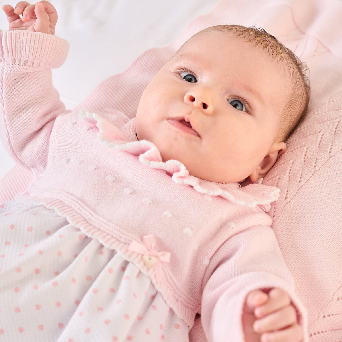 An image of the Dandelion Clothing Cotton Spotty Dress With Ruffle Collar
