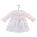 Cotton Spotty Dress With Ruffle Collar