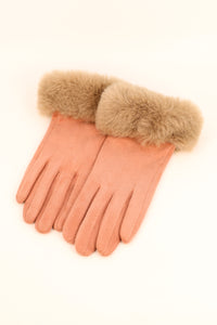 An image of the Powder Bettina Faux Suede Gloves