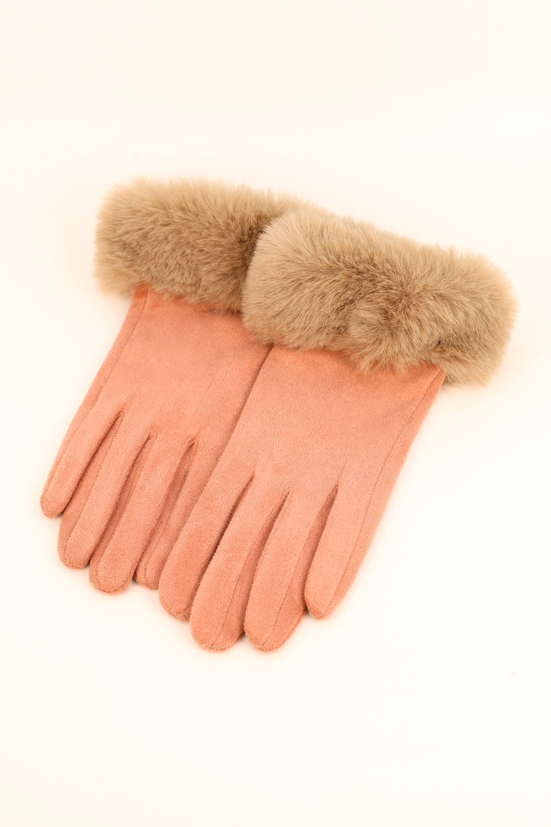 An image of the Powder Bettina Faux Suede Gloves
