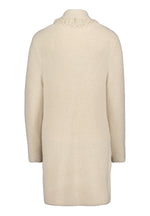 An image of the Betty Barclay Frayed Long Cardigan in the colour Pastel Sand.