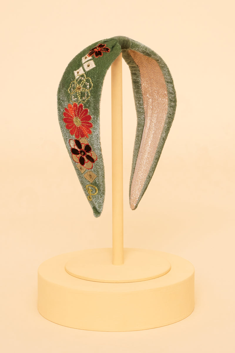 An image of the Powder Embroidered Narrow Headband