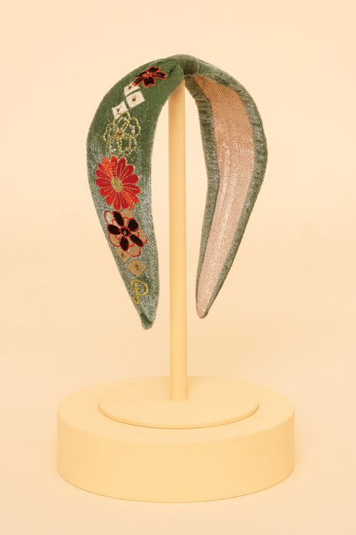 An image of the Powder Embroidered Narrow Headband