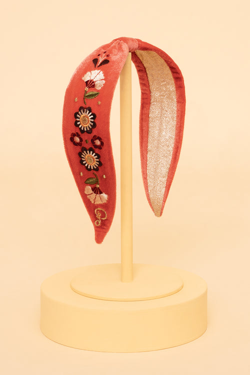 An image of the Powder Embroidered Narrow Headband