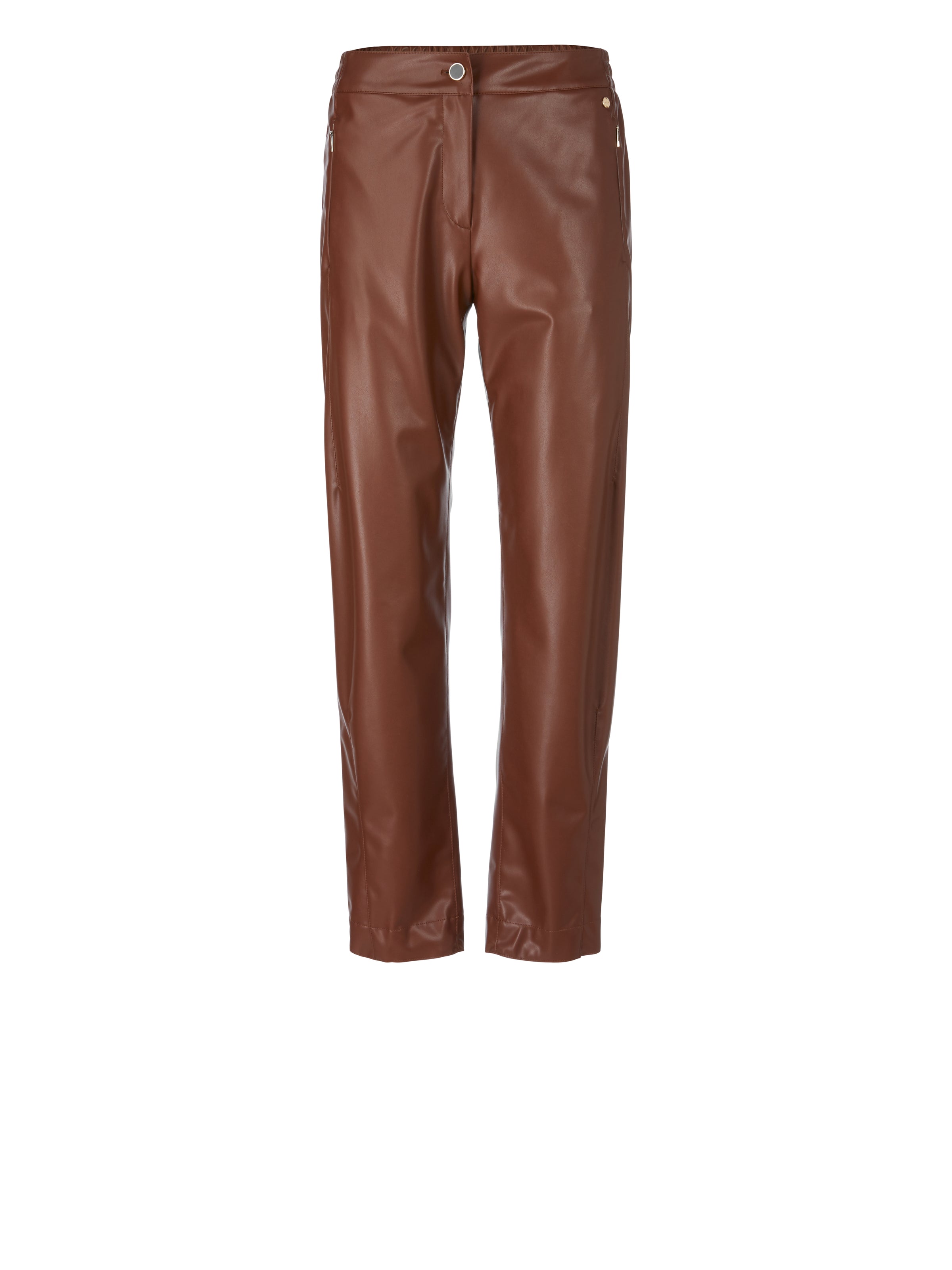 An image of the Marc Cain Casual Faux Nappa Leather Trousers