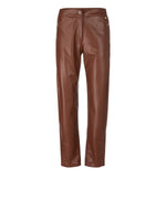 Casual Faux Nappa Leather Trousers