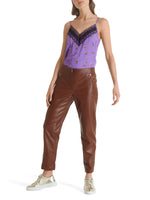 An image of the Marc Cain Casual Faux Nappa Leather Trousers