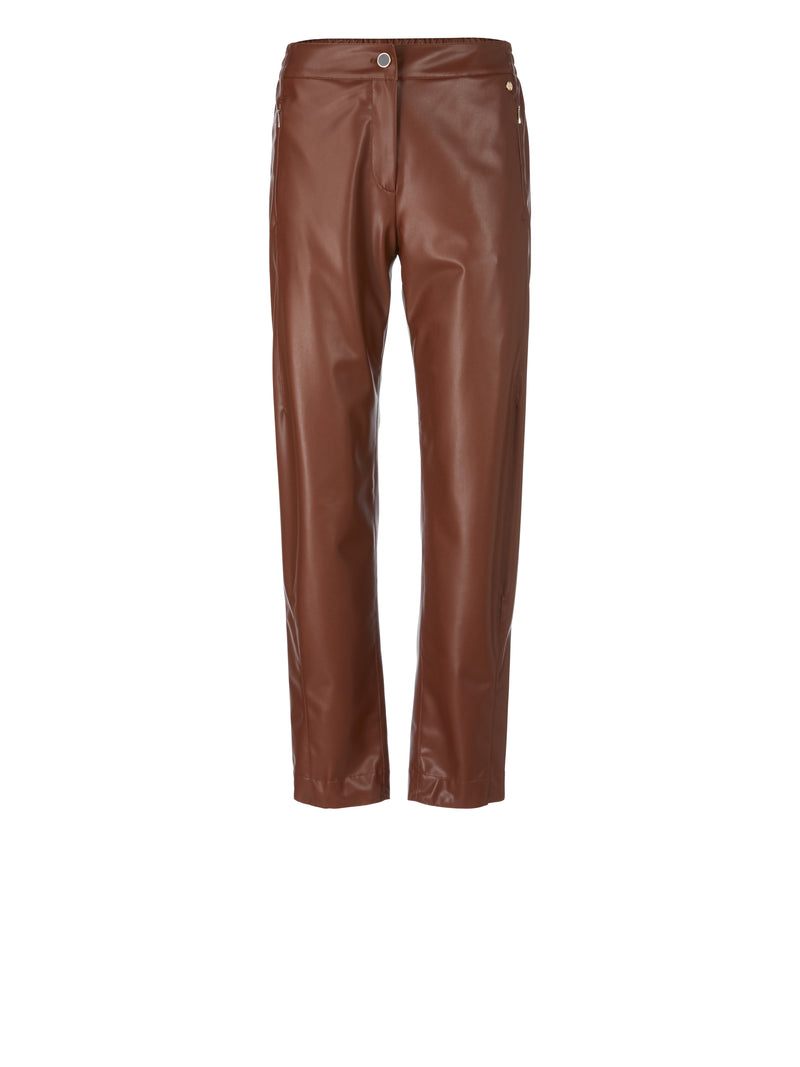 An image of the Marc Cain Casual Faux Nappa Leather Trousers
