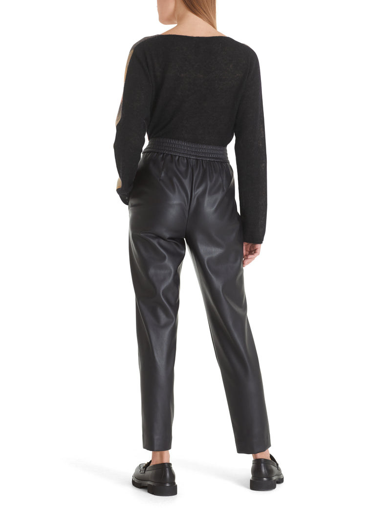 Faux Nappa Trousers