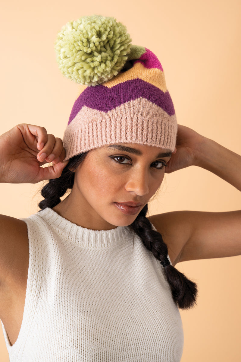 An image of the Powder Nora Bobble Hat