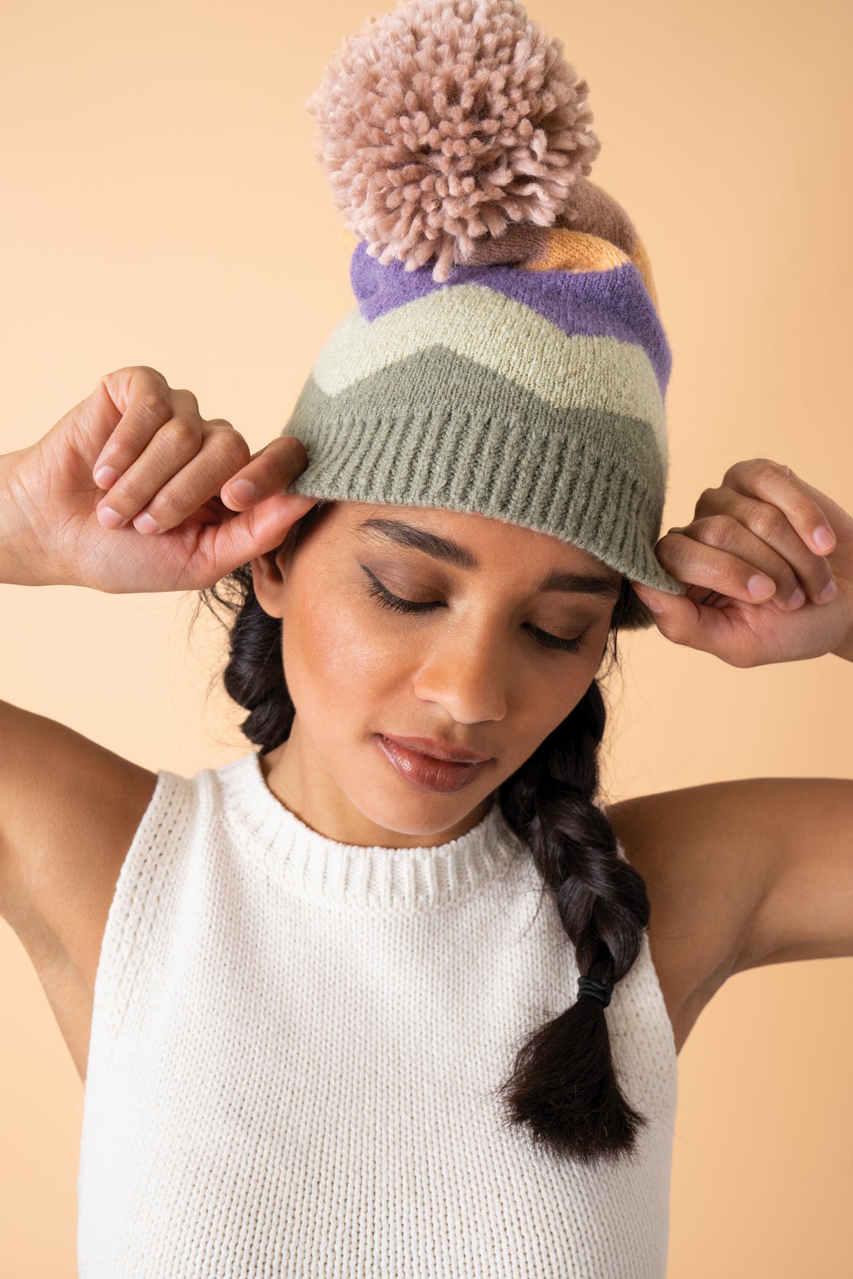 An image of the Powder Nora Bobble Hat