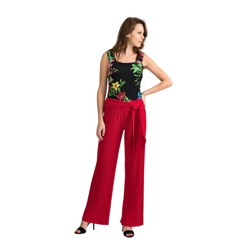 An image of the Joseph Ribkoff Wide Leg Pleated Trouser