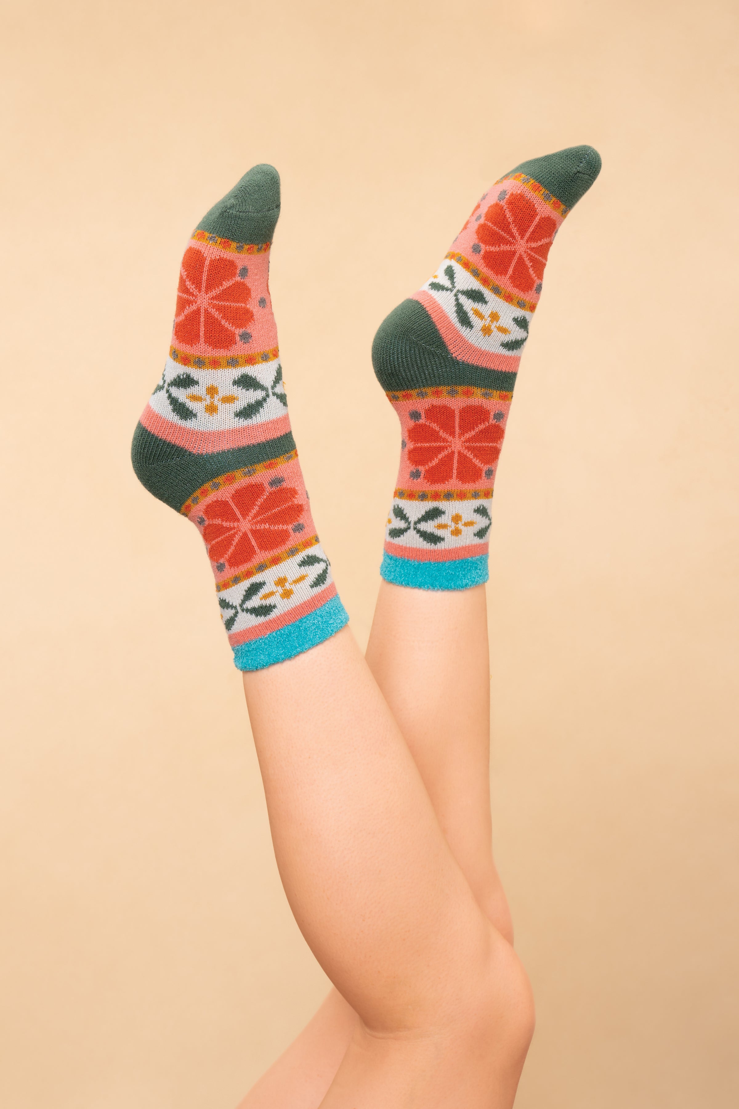 An image of the Powder Cosy Socks Fairisle