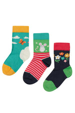An image of the Frugi Little Socks 3 Pack