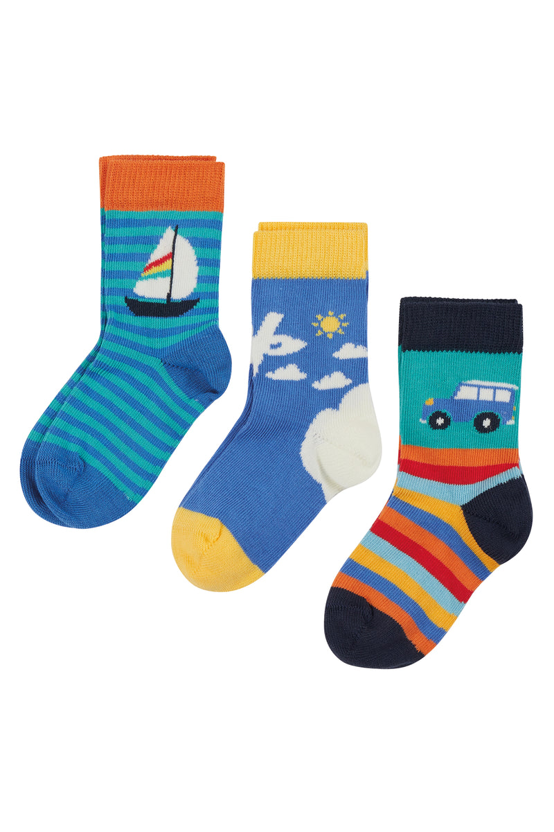 An image of the Frugi Little Socks 3 Pack