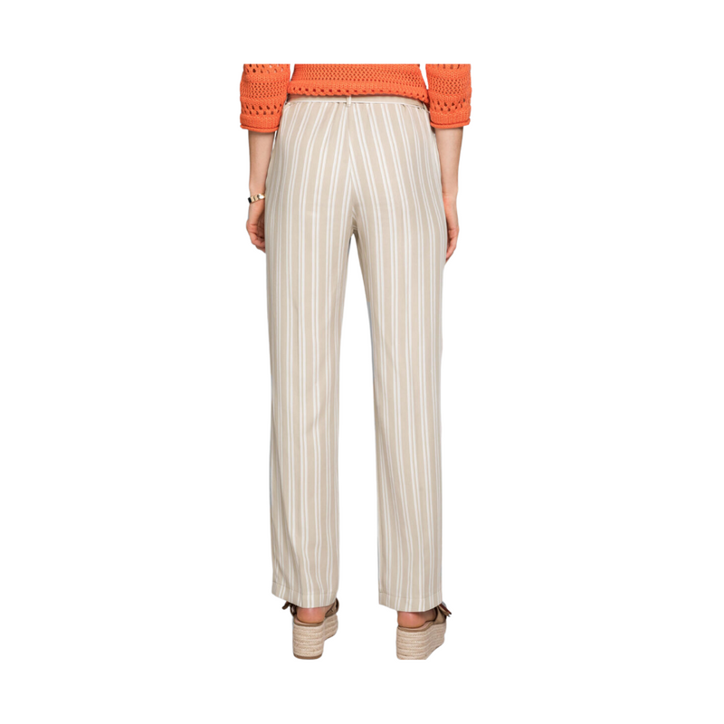 Wide Leg Striped Trousers